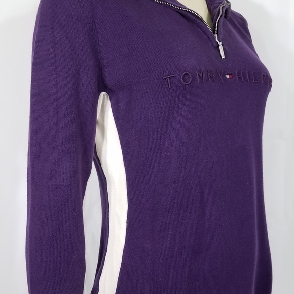 purple 1/4 zip pullover sweatshirt size Large - Picture 5 of 8